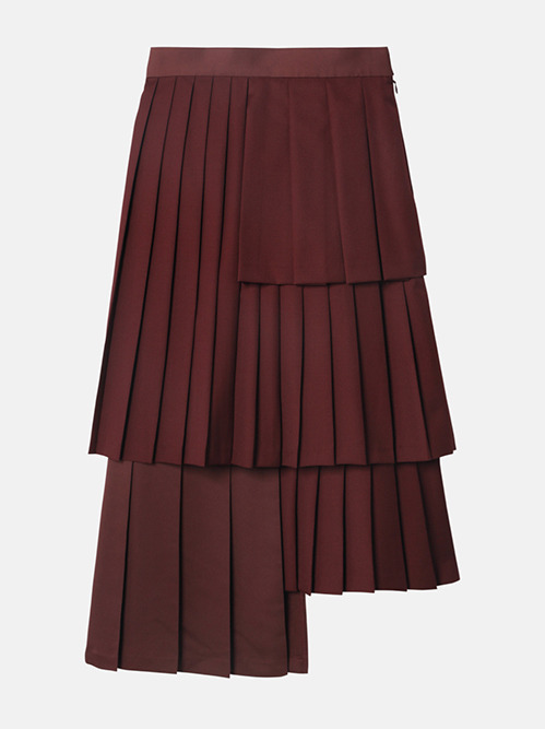 LE CIEL BLEU ルシェルブルー ツイードプリーツスカート LE CIEL BLEU（ルシェルブルー）の「Asymmetric Pleated Skirt