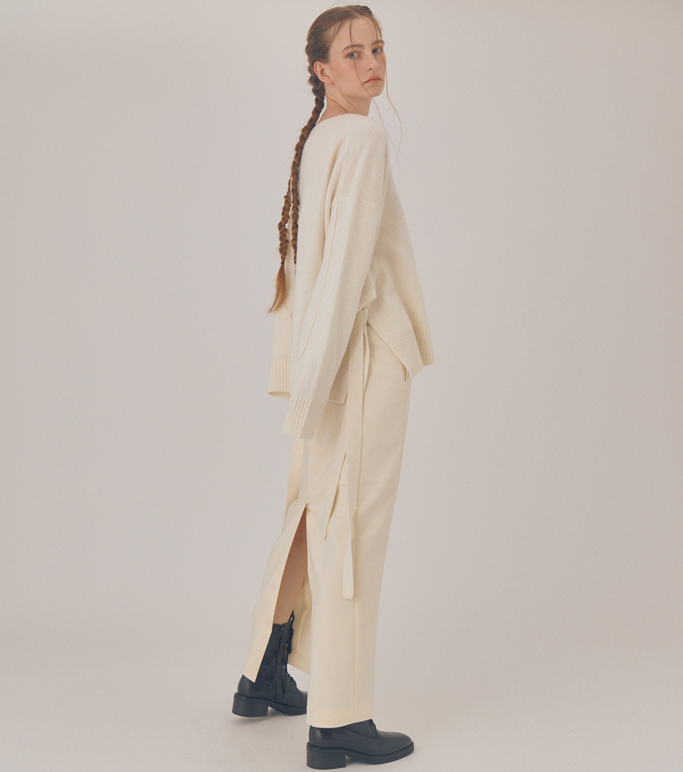 ル シェル ブルー - LE CIEL BLEU | Pencil Maxi Skirt-White-36の通販