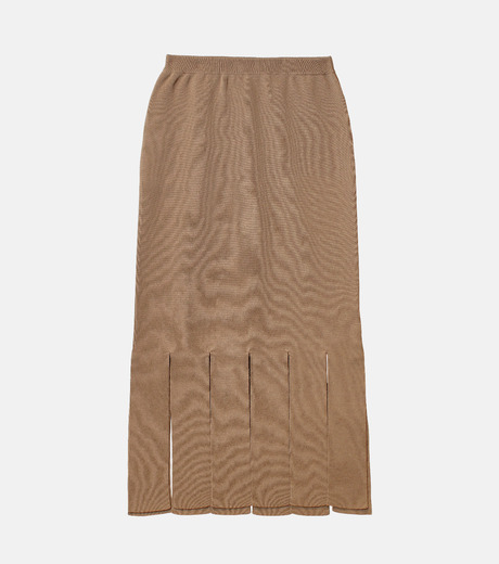 るん　LECIELBLEU Strip Form Knit Skirt 25A67514-52-pc-l.jpg