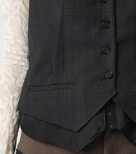 アイレネ - IRENE | Shadow Plaid Vest-Charcoal Gray-36の通販
