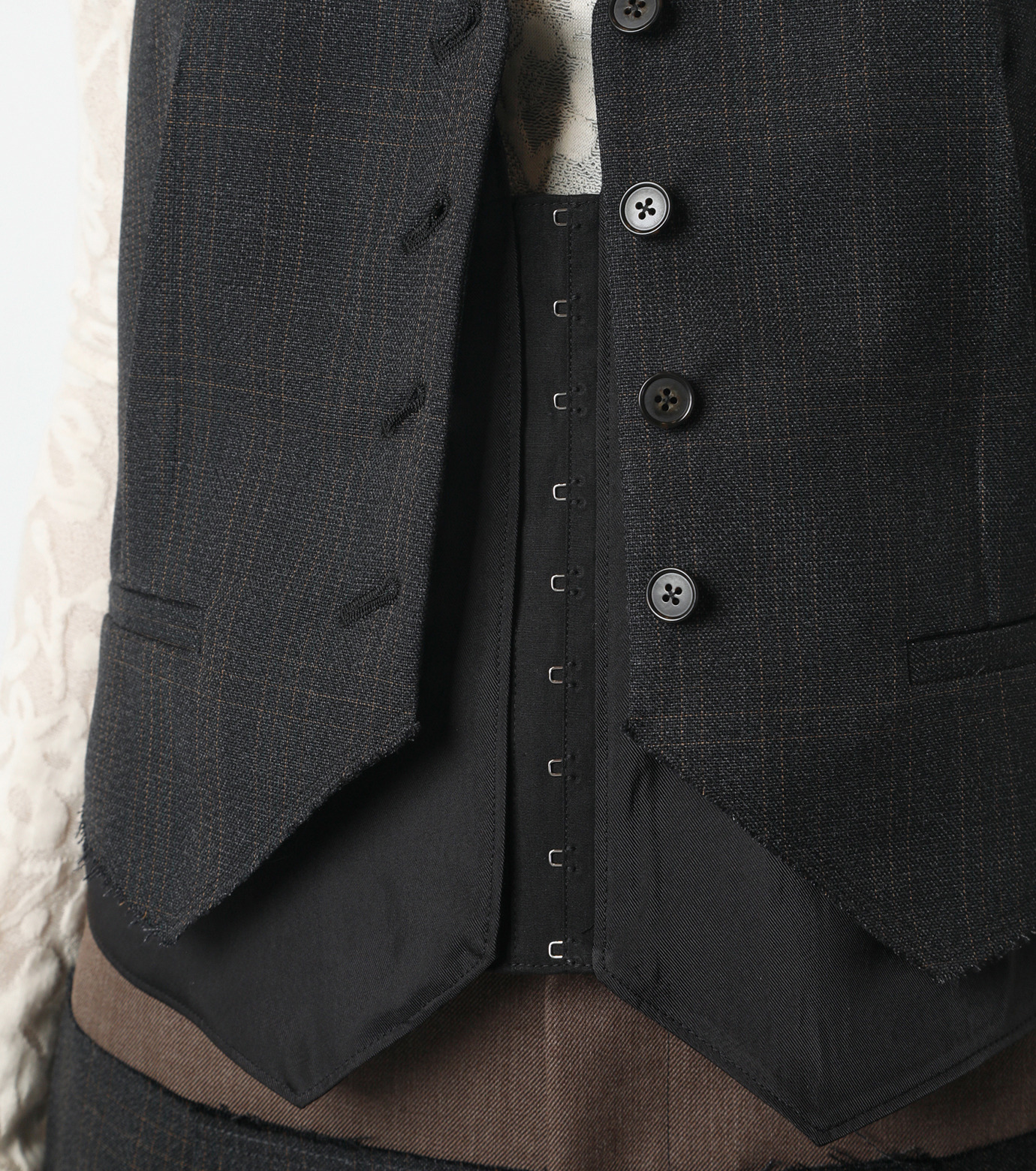 IRENE アイレネ　フリル付ビスチェ IRENE アイレネ 19AW ジャガード ビスチェ ジャケット 36