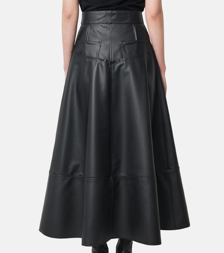 アイレネ - IRENE | Lamination Flared Skirt-Black-34の通販