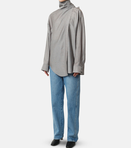 Irene アイレネ　ダブルウエストワイドデニムパンツ　22A88007 Irene アイレネ ダブルウエストワイドデニムパンツ 22A88007