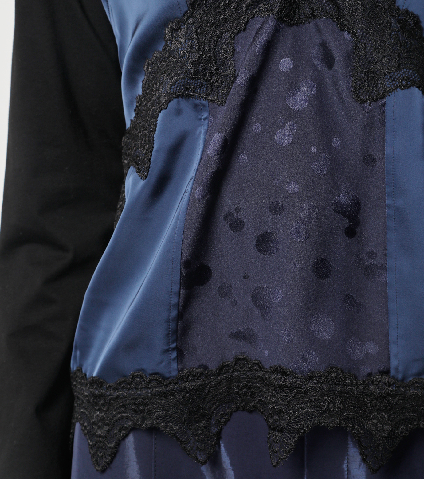 柄アウター☆トゥモローランド、ドゥーズィエムクラス、ルシェルブルー、シップス ル シェル ブルー - LE CIEL BLEU | Cami Layered Top-Black-36