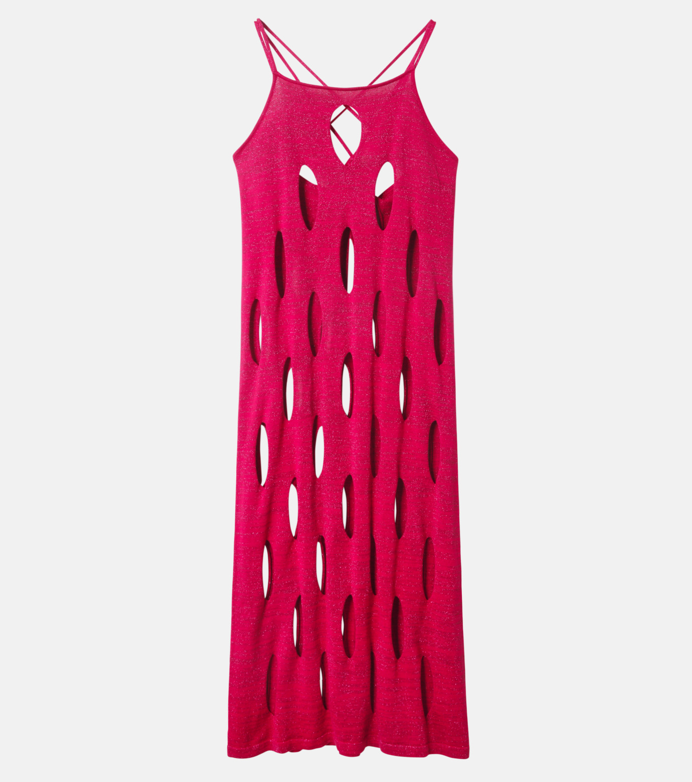 ル シェル ブルー - LE CIEL BLEU | Eyelet Lame Knit Cami | RESTIR 