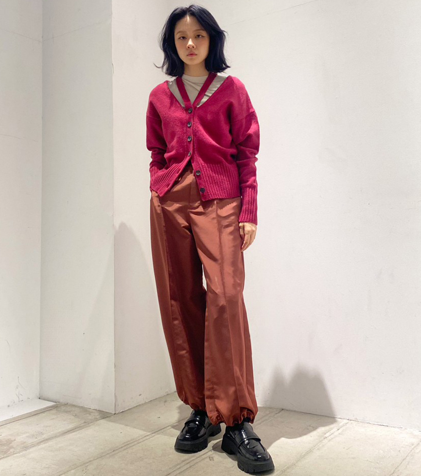 LE CIEL BLEU - ルシェルブルー　drawstring  volume  coat36 ル シェル ブルー - LE CIEL BLEU | Glossy Drawstring | RESTIR リステア