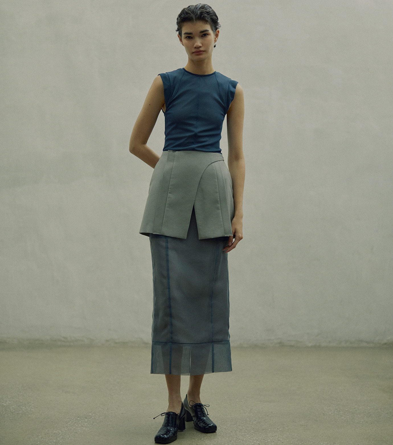 半額 50％OFFの通販 Tulle | IRENE - アイレネ Sleeveless Blue-38の通販 Tops-Light トップス