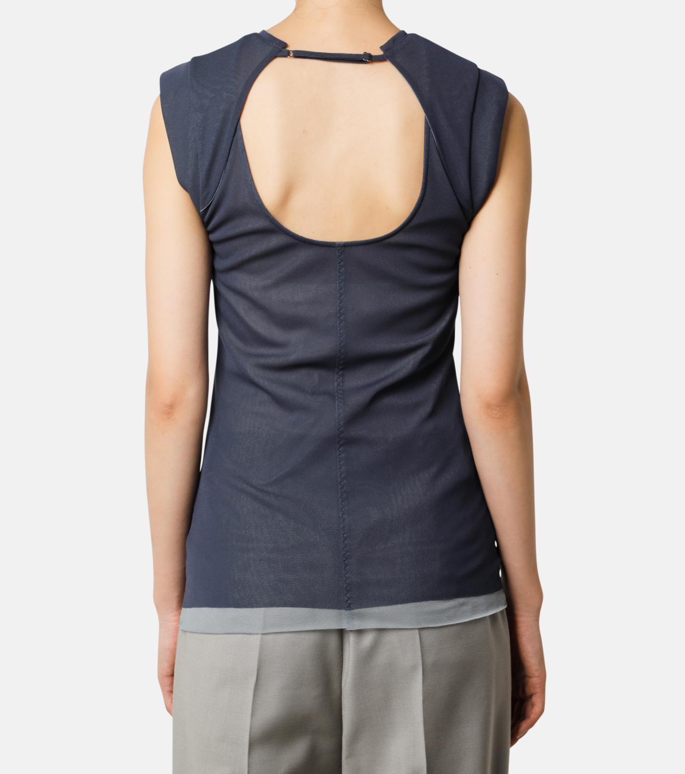 IRENE TULLE SLEEVELESS TOPS ライトブルー アイレネ - IRENE | Tulle Sleeveless Tops-Light Blue-36の通販
