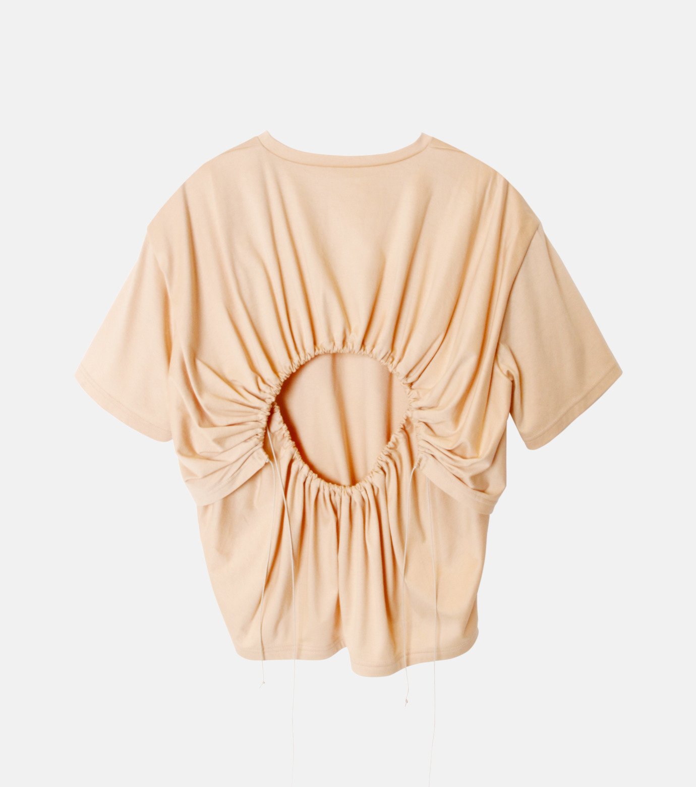アイレネ - IRENE | Gathering Cut Out Tee-Light Beige-36の