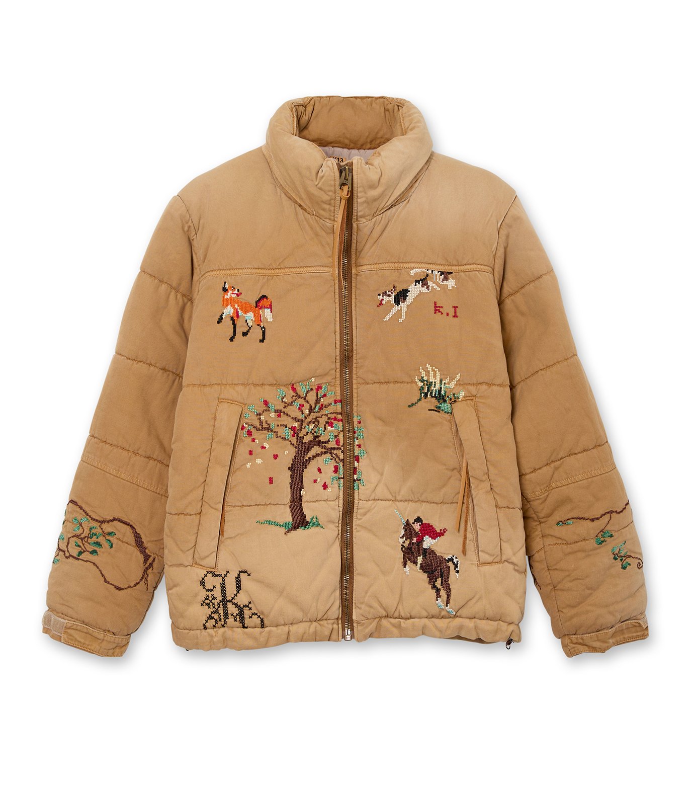 コッキ - KHOKI | Vintage-effect puffer jacket-Beige-1の通販