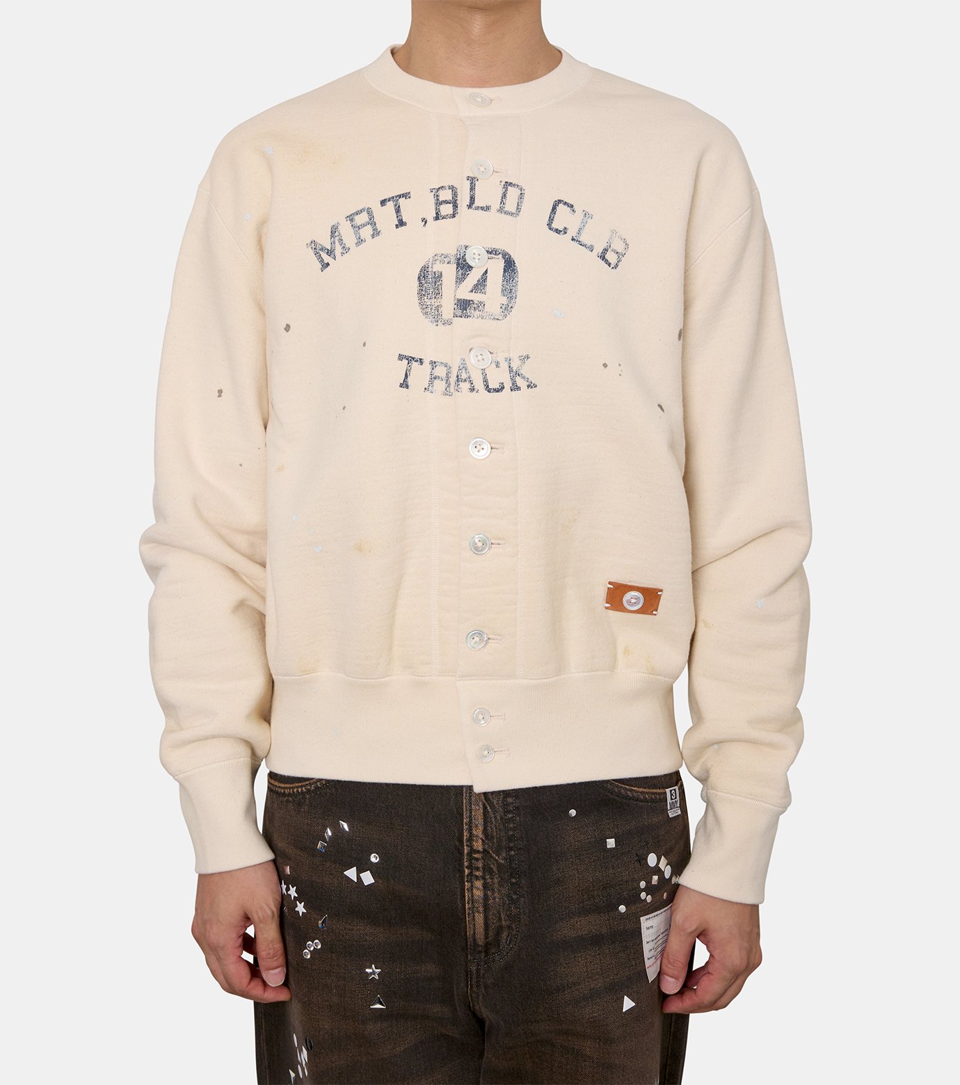 トップス KHOKI 25AW Vintage Sweat cardigan コッキ KHOKI 25aw ヴィンテージエフェクトスウェットカーディガン