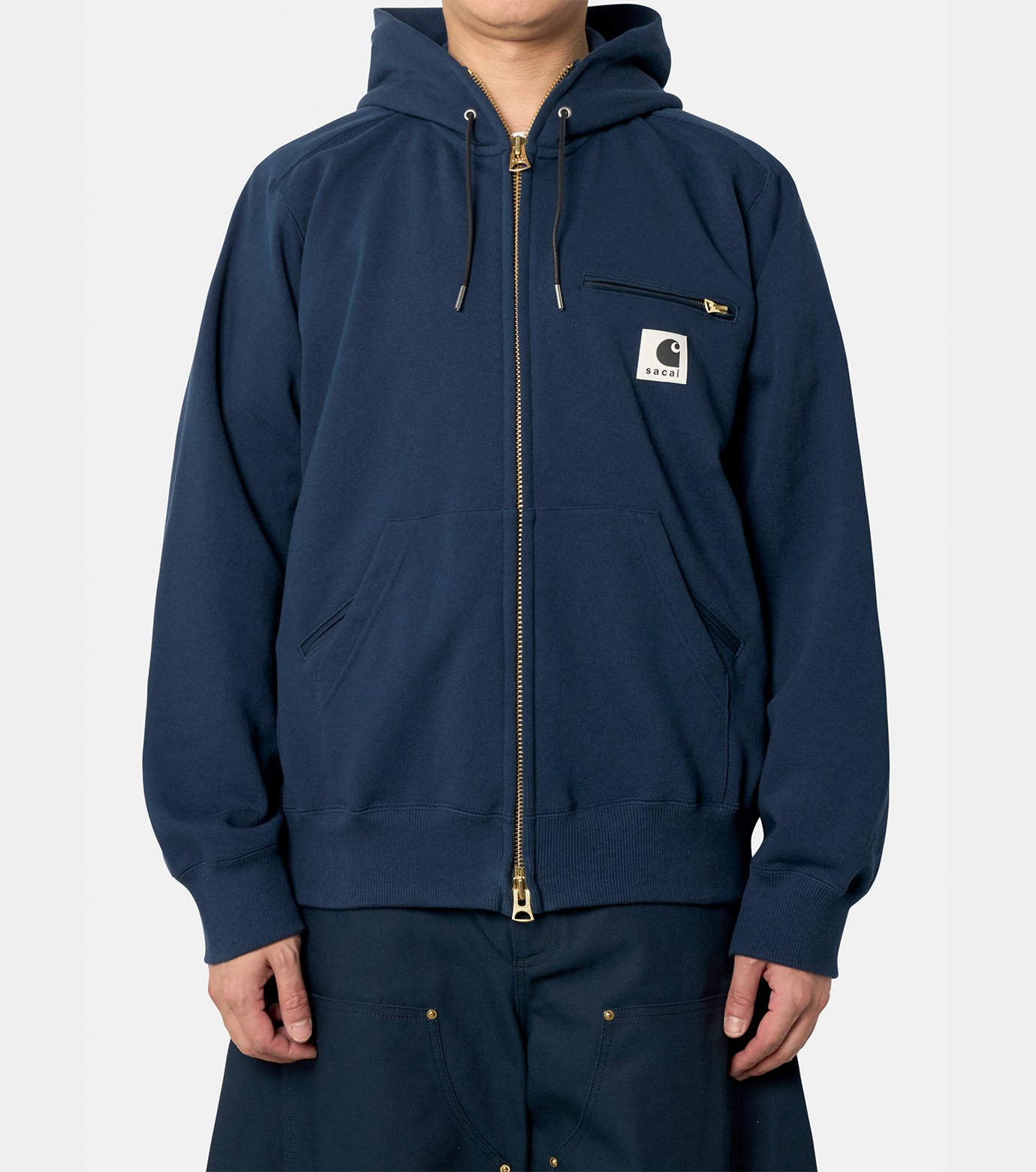 sacaiサカイ フード付きシャツ ネイビー サカイ - sacai | Carhartt WIP Cotton Jersey | RESTIR リステア