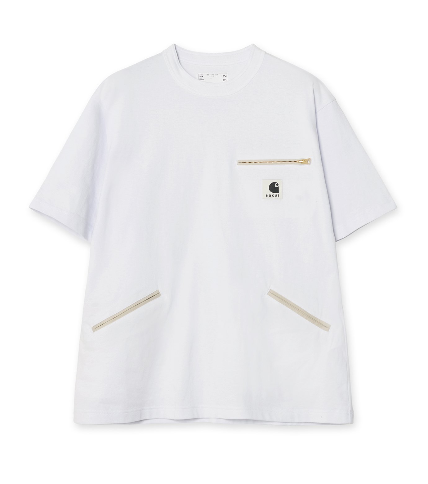 sacai×Carhartt WIP Tシャツ　ホワイト　0 サカイ - sacai | Carhartt WIP Cotton Jersey | RESTIR リステア