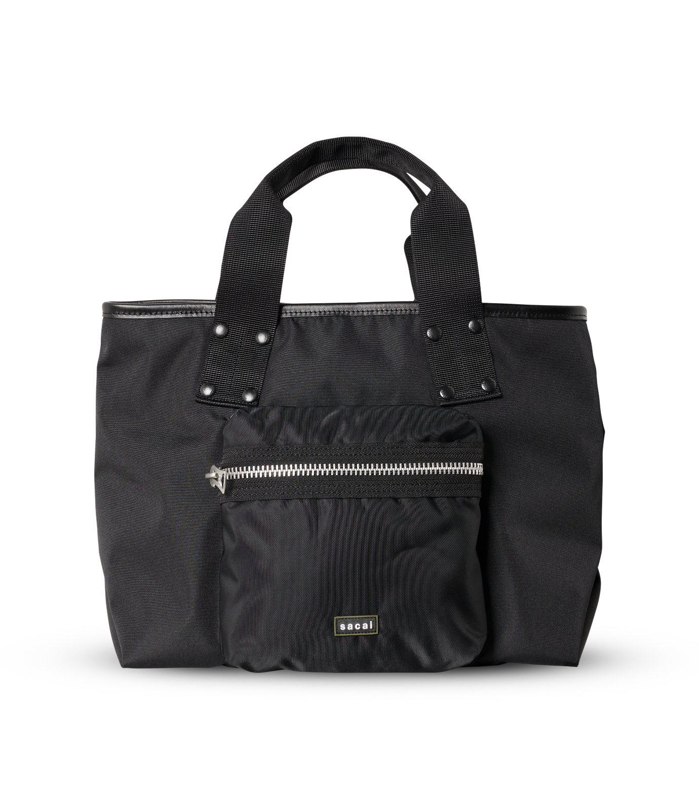 正規品　sacai 24-0698sブラックナイロン トートバッグ サカイ - sacai | Pocket Tote Bag Medium-Black-Fの通販 | RESTIR