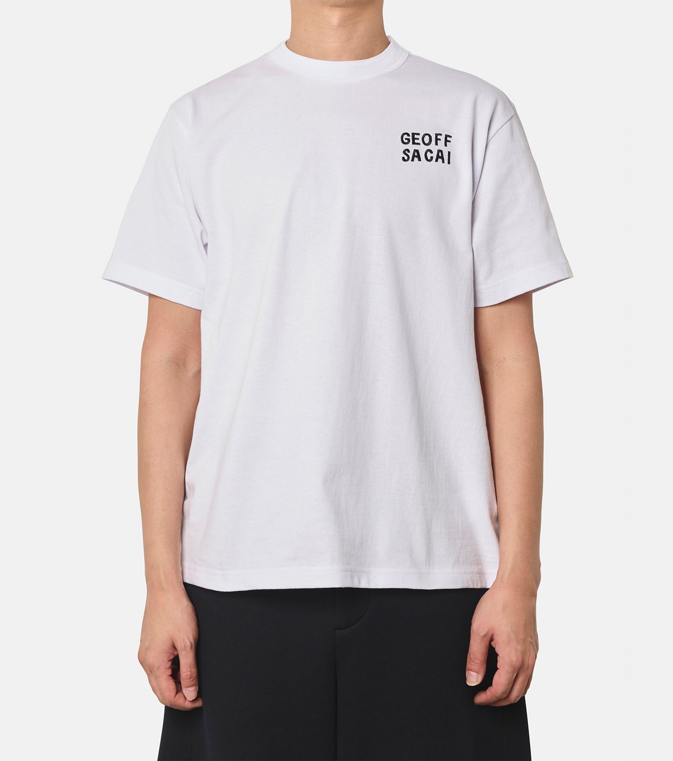 サカイ - sacai | geoff sacai Embroidery T-Shirt-White-1の通販 サカイ - sacai | geoff sacai Embroidery T-Shirt-White-1の通販
