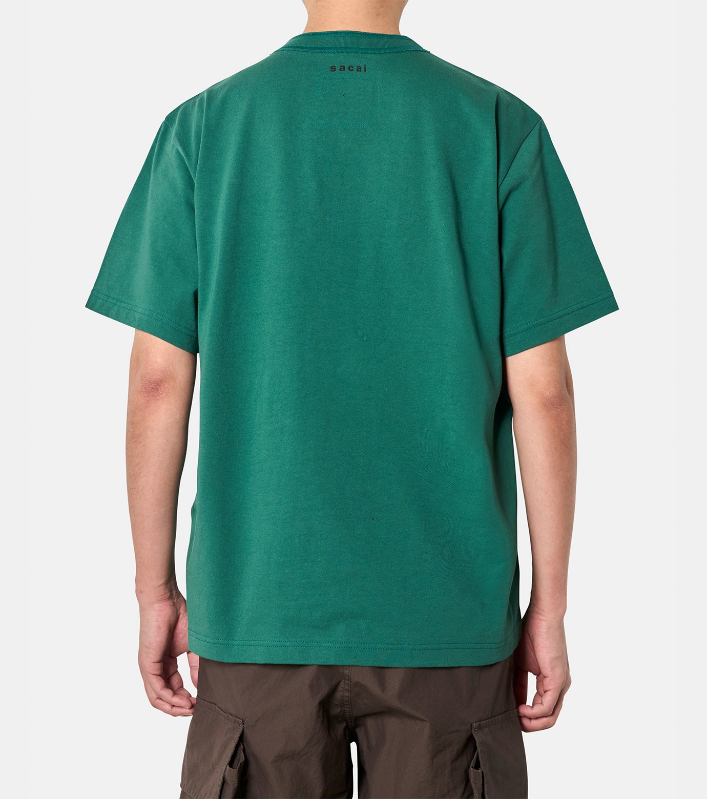 sacai 紺/緑 ラグランスリーブ Tシャツ サカイ - sacai | Print T-Shirt-Green-2の通販 | RESTIR リステア