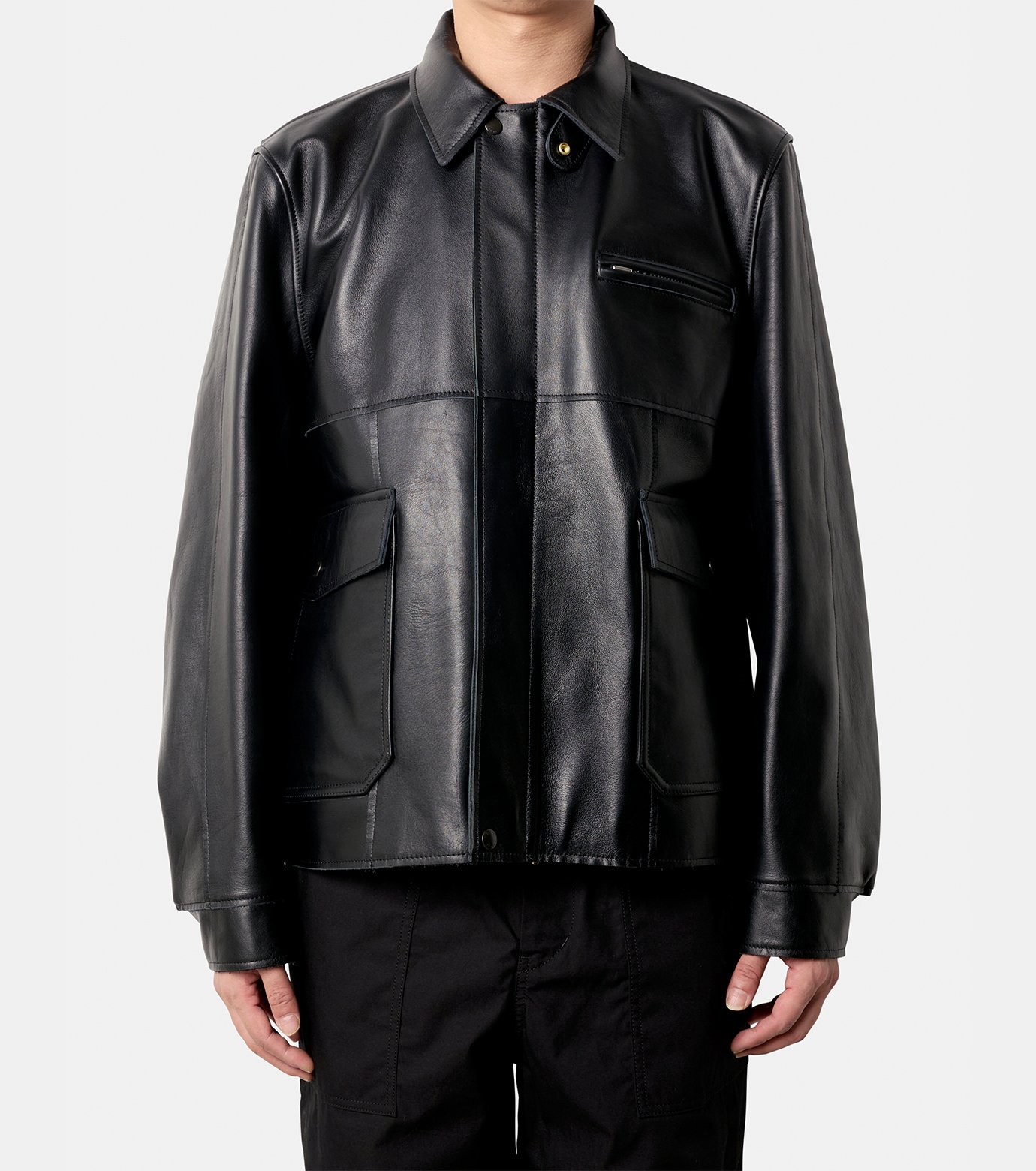 サカイ - sacai | Leather Blouson-Black-1の通販 | RESTIR リステア