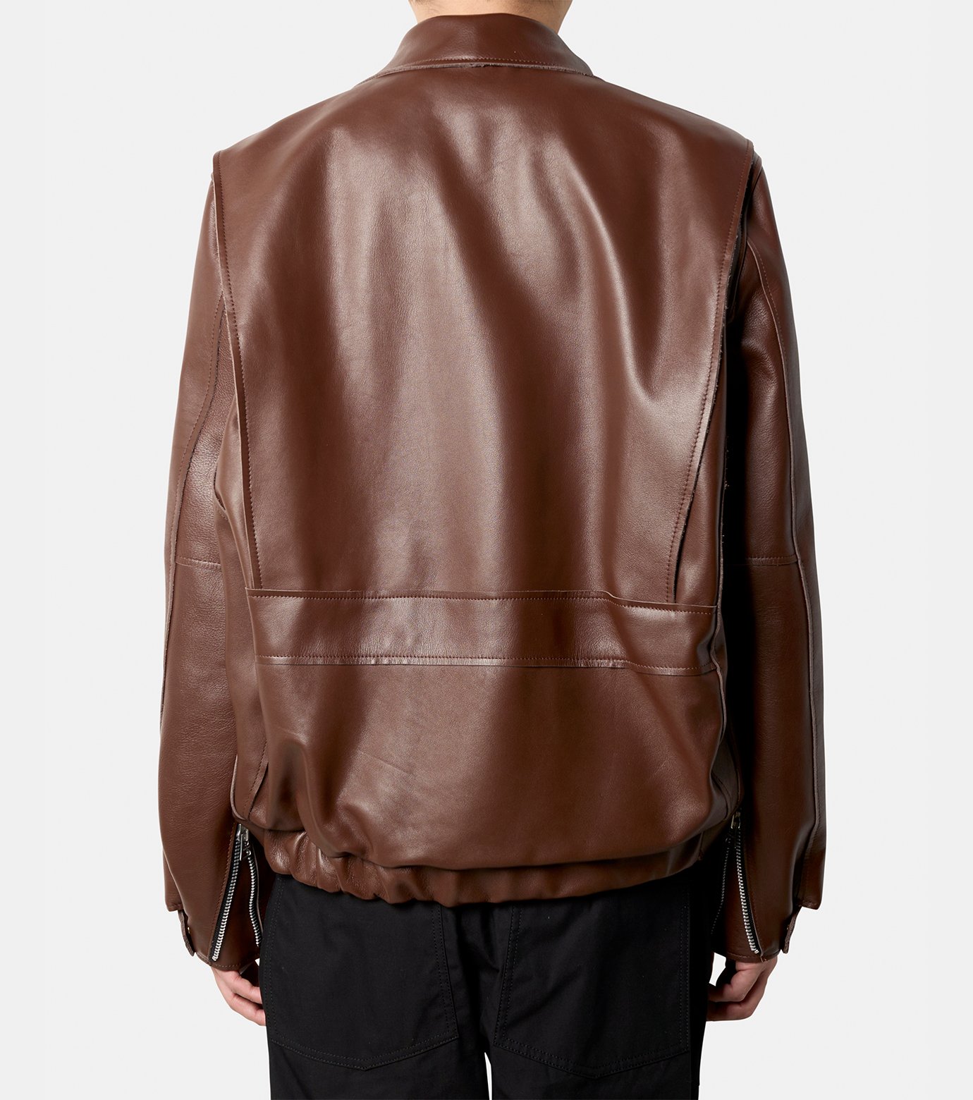 サカイ - sacai | Leather Blouson-Brown-2の通販 | RESTIR リステア