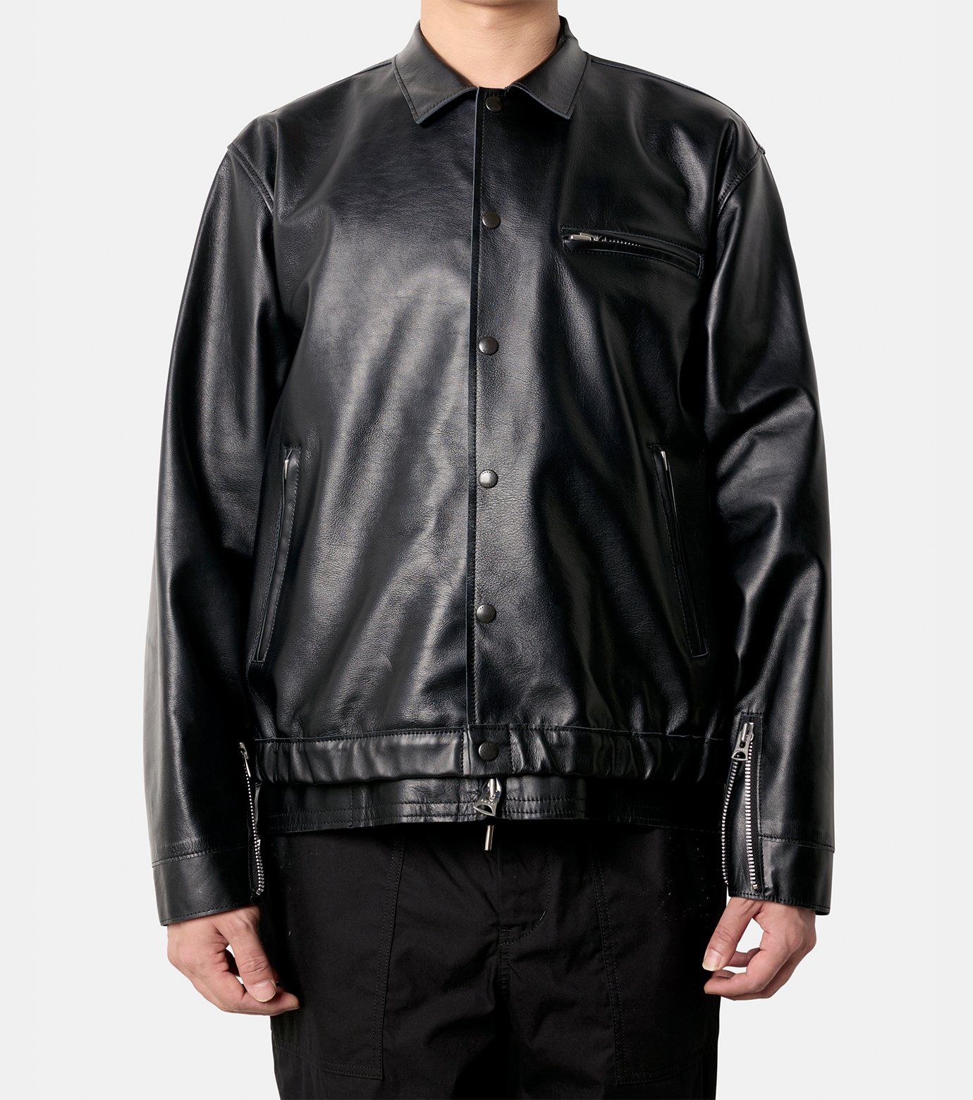 サカイ - sacai | Leather Blouson-Black-1の通販 | RESTIR リステア