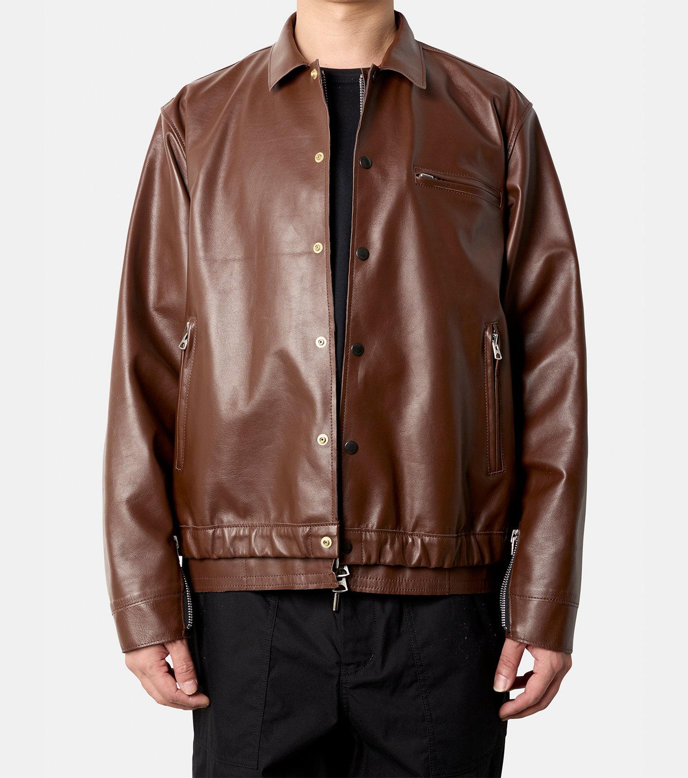 サカイ - sacai | Leather Blouson-Brown-1の通販 | RESTIR リステア