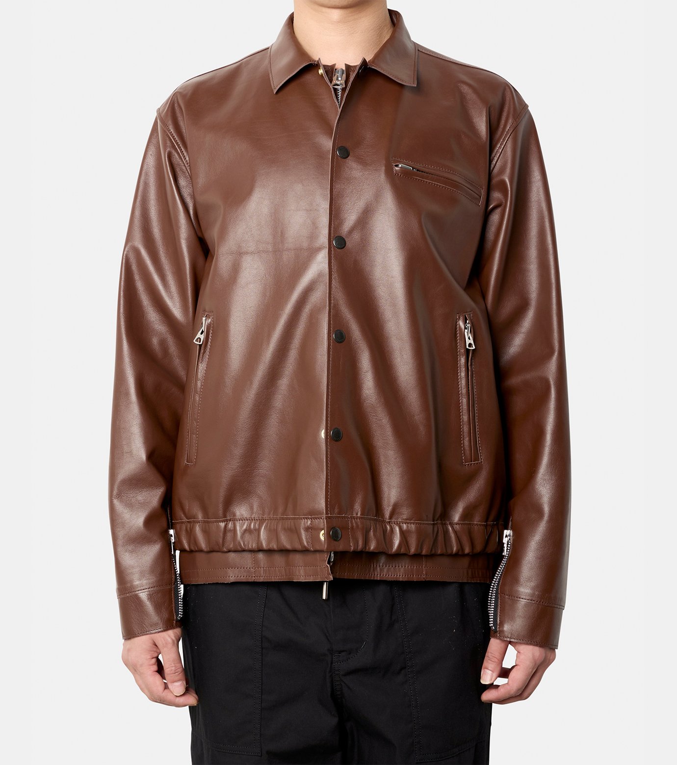 サカイ - sacai | Leather Blouson-Brown-1の通販 | RESTIR リステア