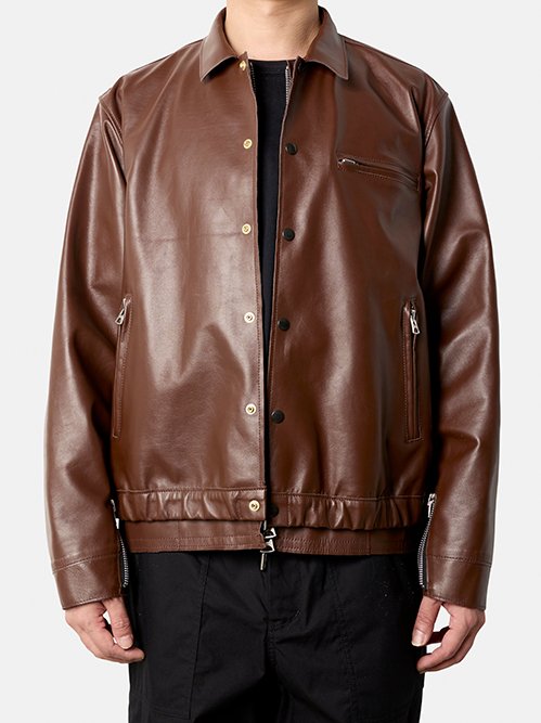 サカイ - sacai | Leather Blouson-Brown-2の通販 | RESTIR リステア
