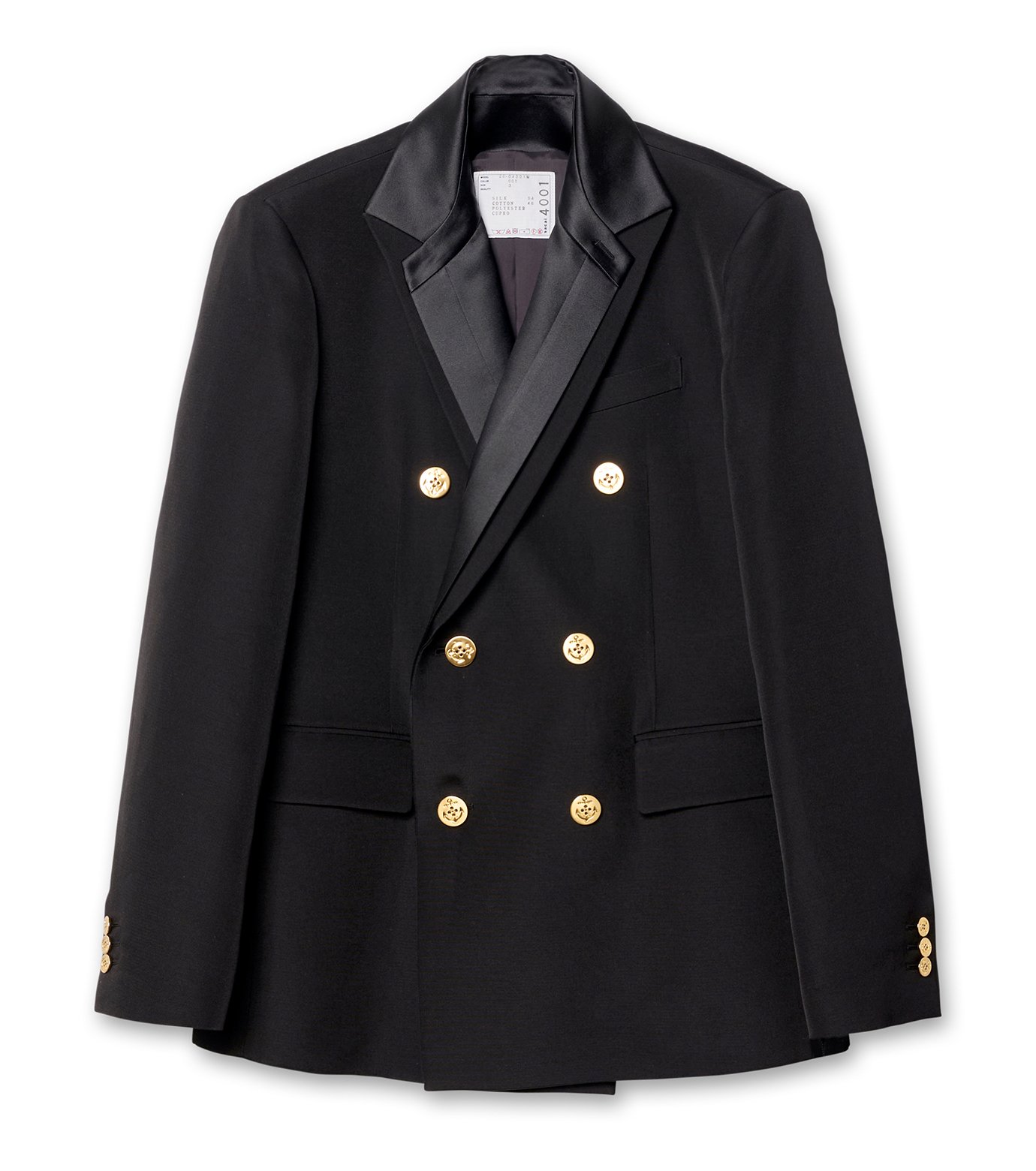 サカイ - sacai | Double-Faced Silk Cotton Jacket-Black-1の通販
