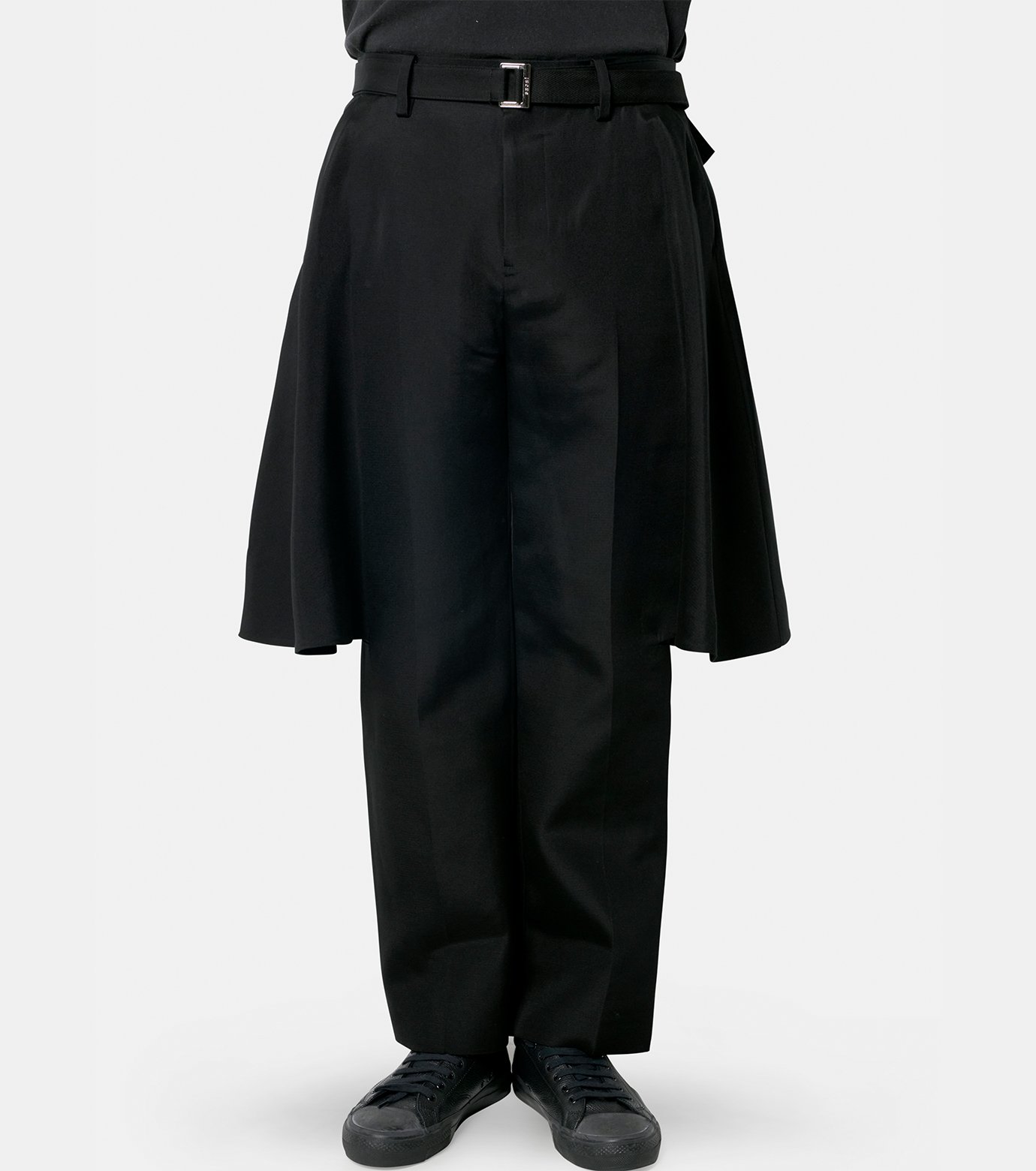 サカイ - sacai | Double-Faced Silk Cotton Pants-Black-1の通販