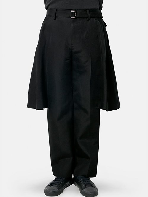 サカイ - sacai | Double-Faced Silk Cotton Pants-Black-1の通販