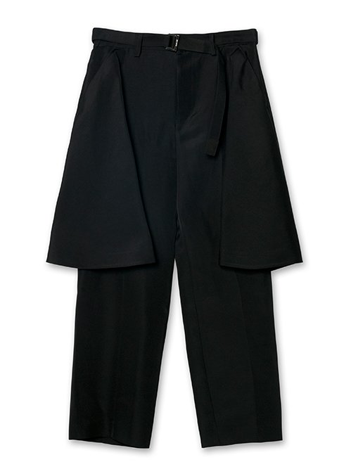 Sacai サカイ パンツ ブラック 黒 サイズ:3 | 26SS ベルテッド ダブルフェイス トラウザー スラックス パンツ (Double-Faced Silk Cotton Pants) | ボトムス ズボン【メンズ】【中古】 サカイ - sacai | Double-Faced Silk Cotton Pants-Black-1の通販