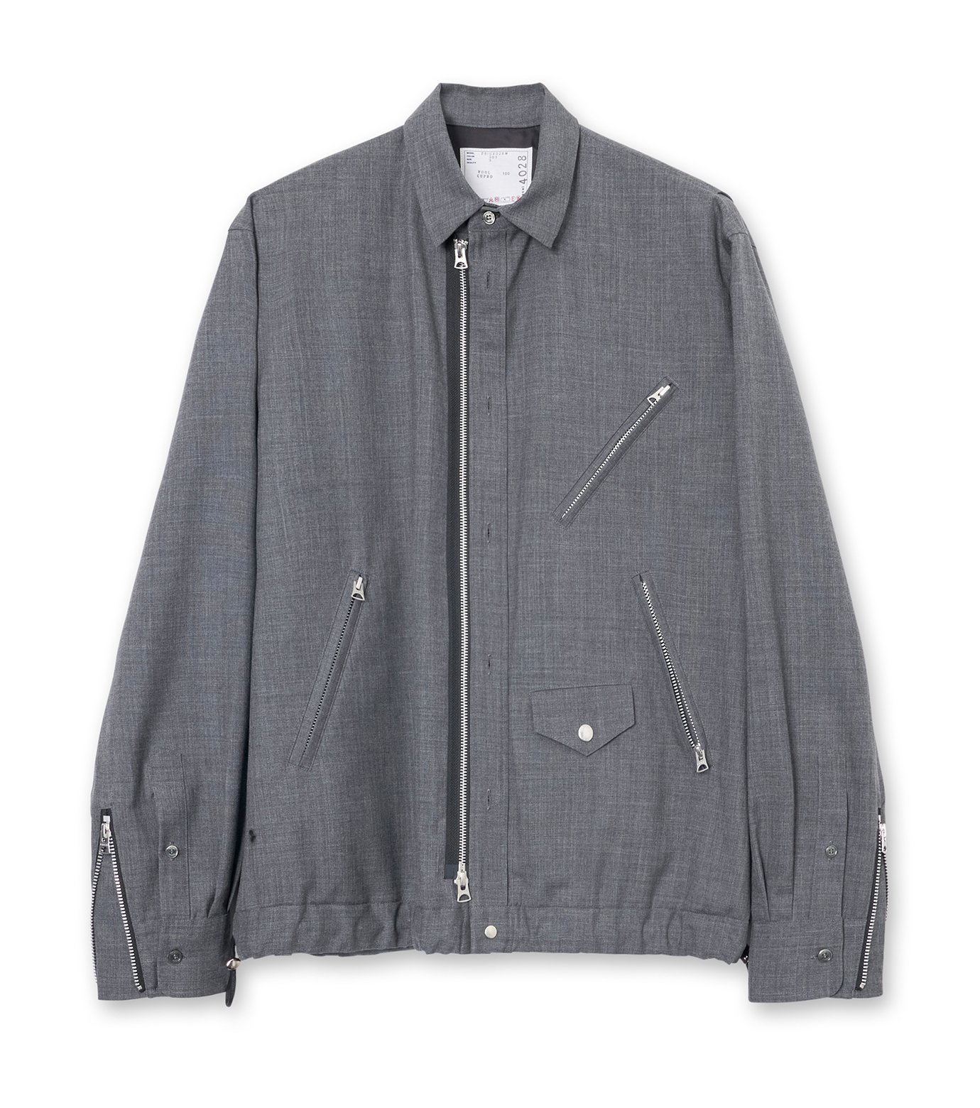 【美品】sacai Suiting blouson MA-1【最終値下げ中！】 サカイ - sacai | Suiting Blouson-Gray-1の通販 | RESTIR リステア