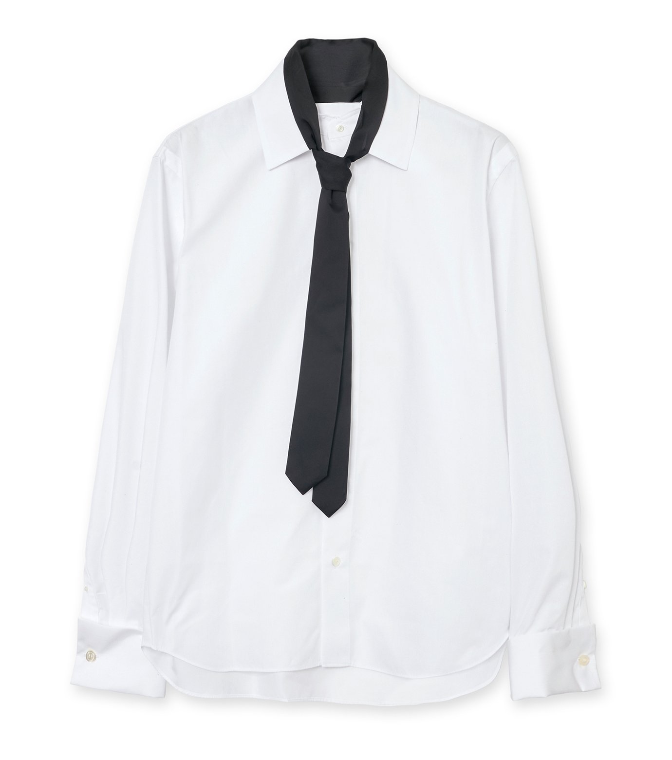 トップス sacai 26AW Poplin Shirt (with Satin Tie) サカイ - sacai | Poplin Shirt (with Satin Tie)-Off | RESTIR リステア