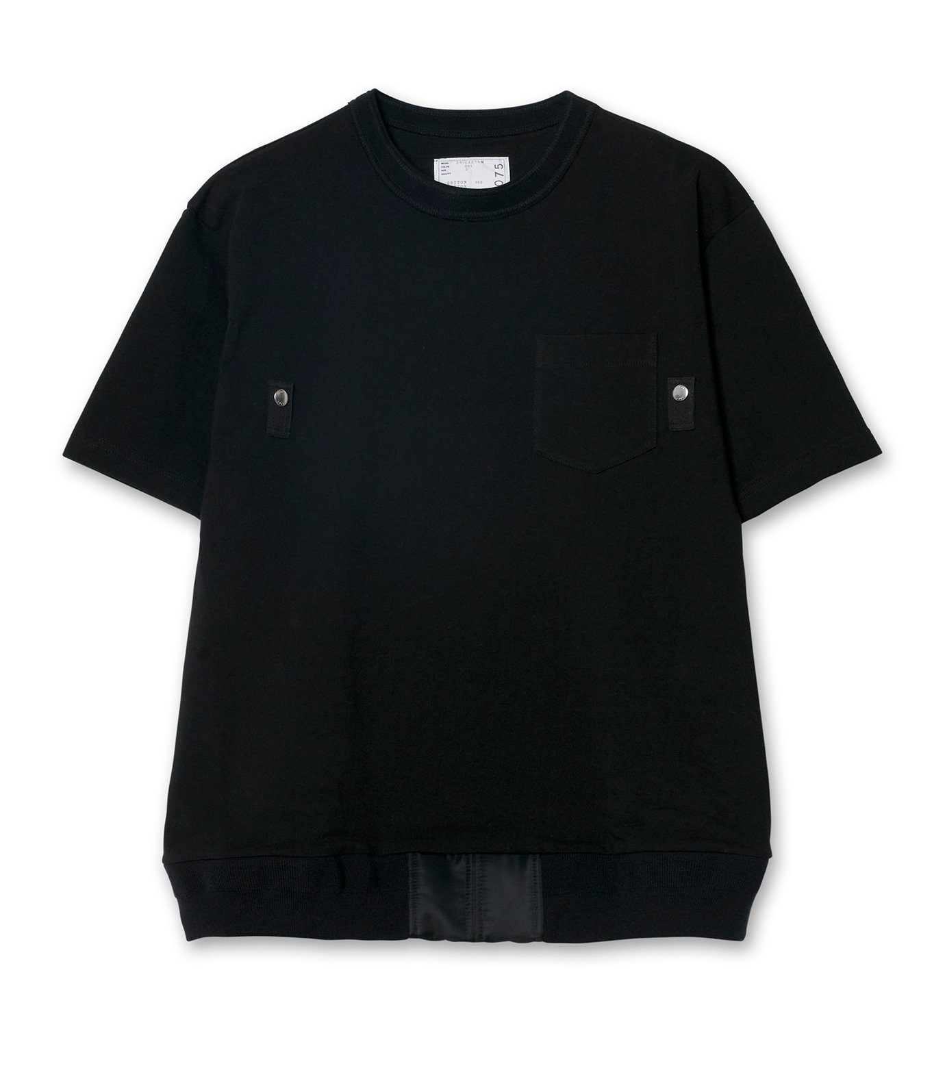 サカイ - sacai | Cotton Jersey T-Shirt-Black-2の通販 | RESTIR リステア