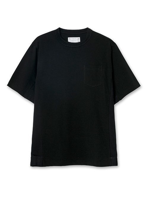 サカイ - sacai | Denim x Cotton Jersey T-Shirt-Black-2の通販