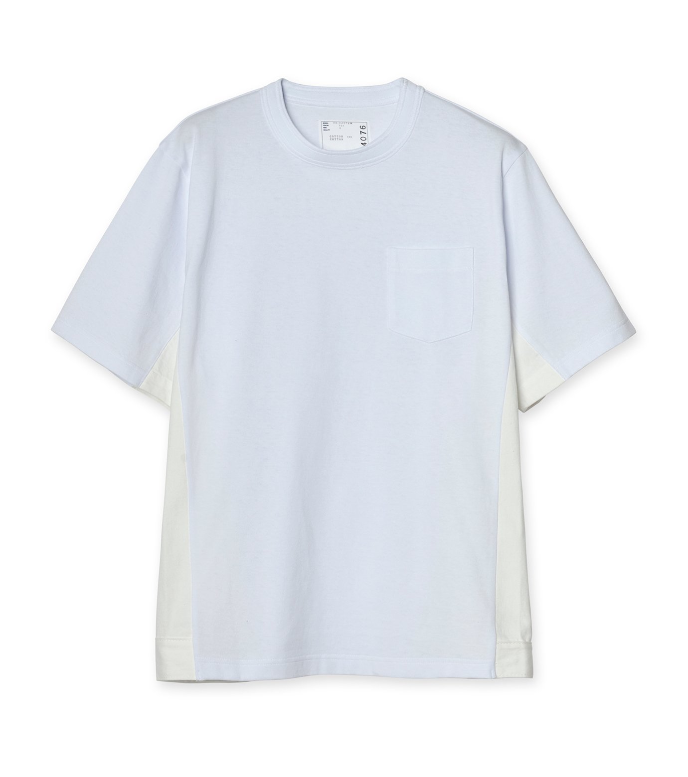 サカイ - sacai | Denim x Cotton Jersey T-Shirt-White-2の通販