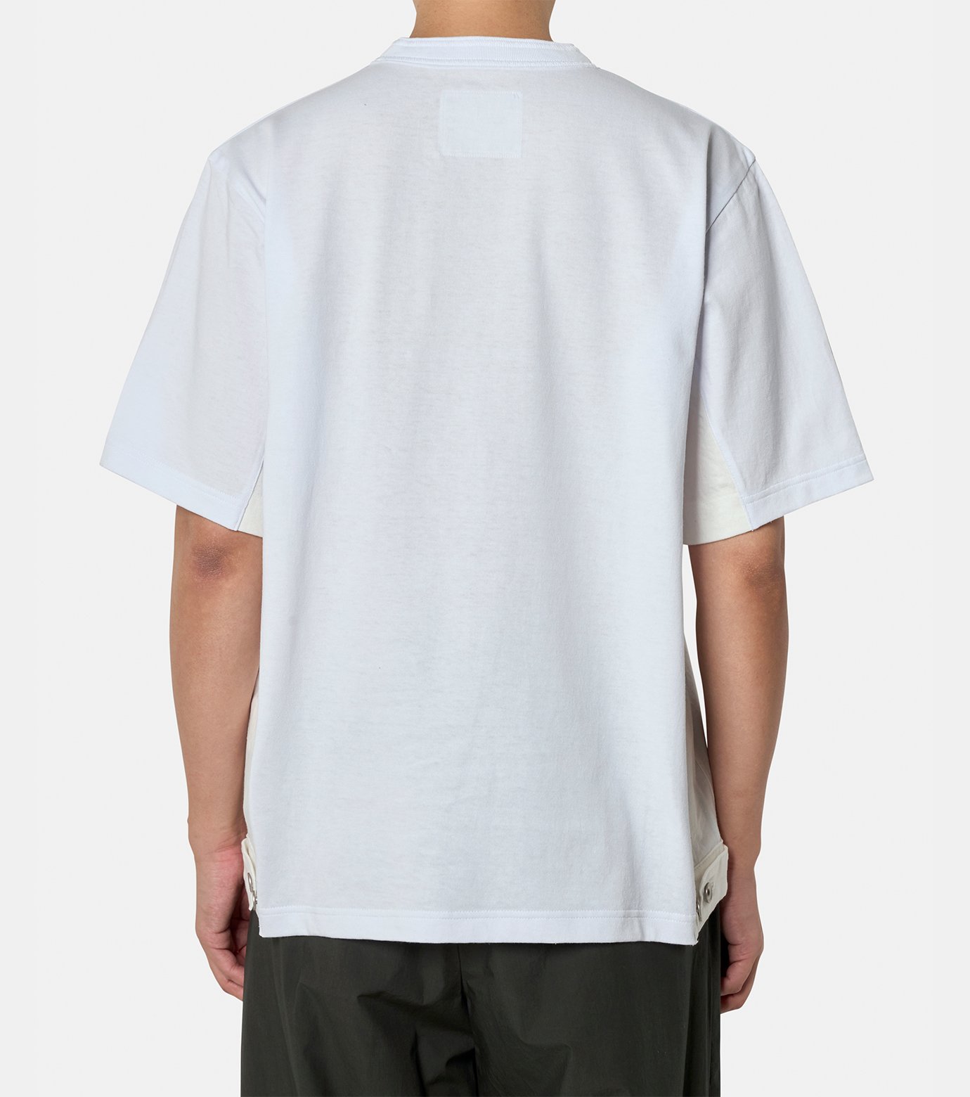 サカイ - sacai | Denim x Cotton Jersey T-Shirt-White-2の通販