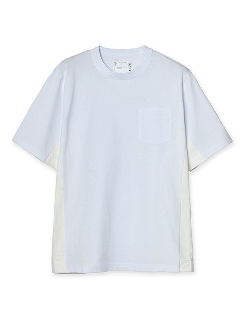 サカイ - sacai | Denim x Cotton Jersey T-Shirt-White-2の通販