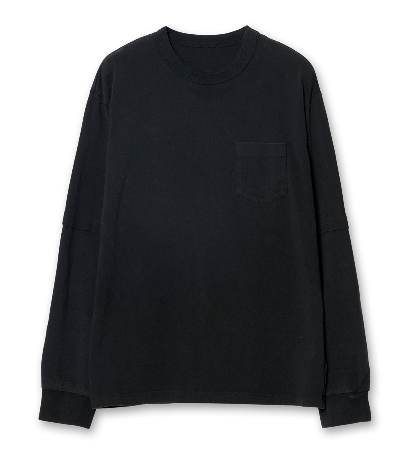 サカイ - sacai | Cotton Jersey L/S T-Shirt-Black-1の通販 | RESTIR