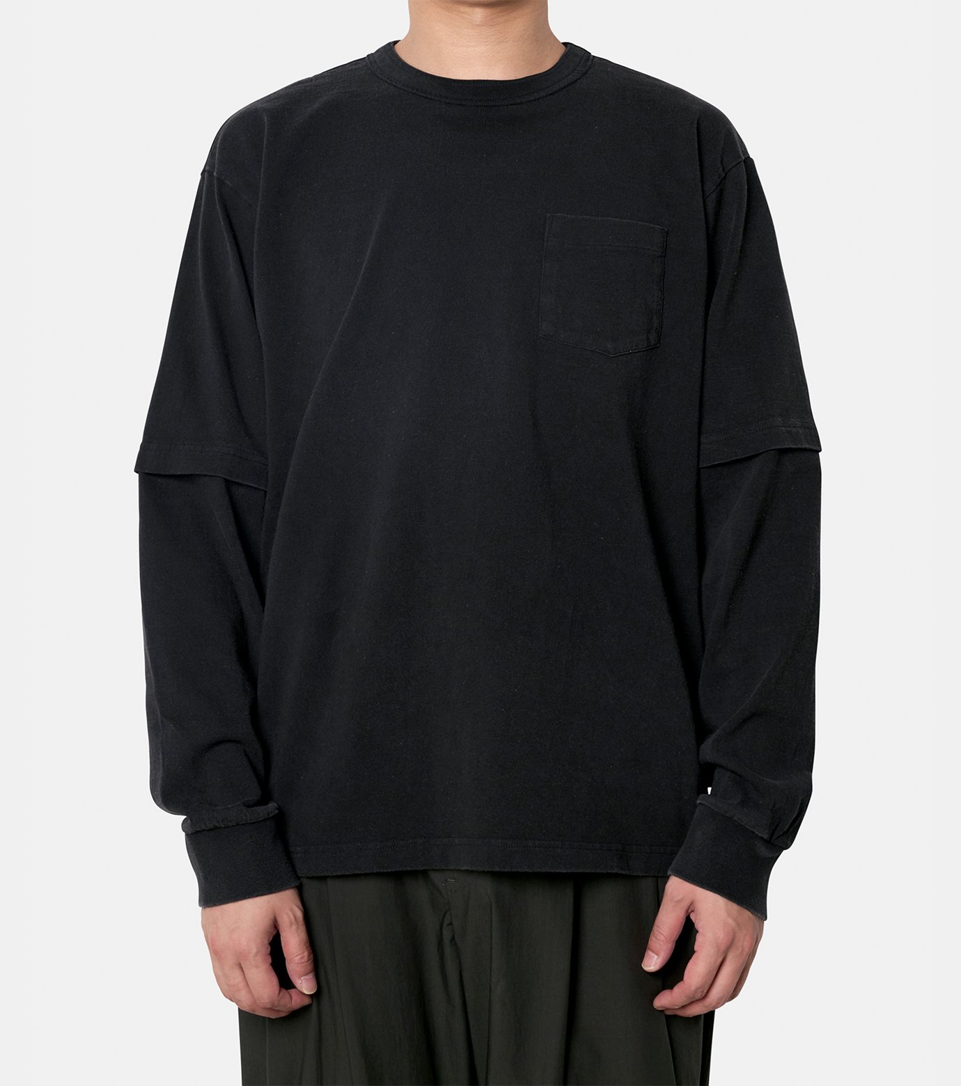 サカイ - sacai | Cotton Jersey L/S T-Shirt-Black-1の通販 | RESTIR