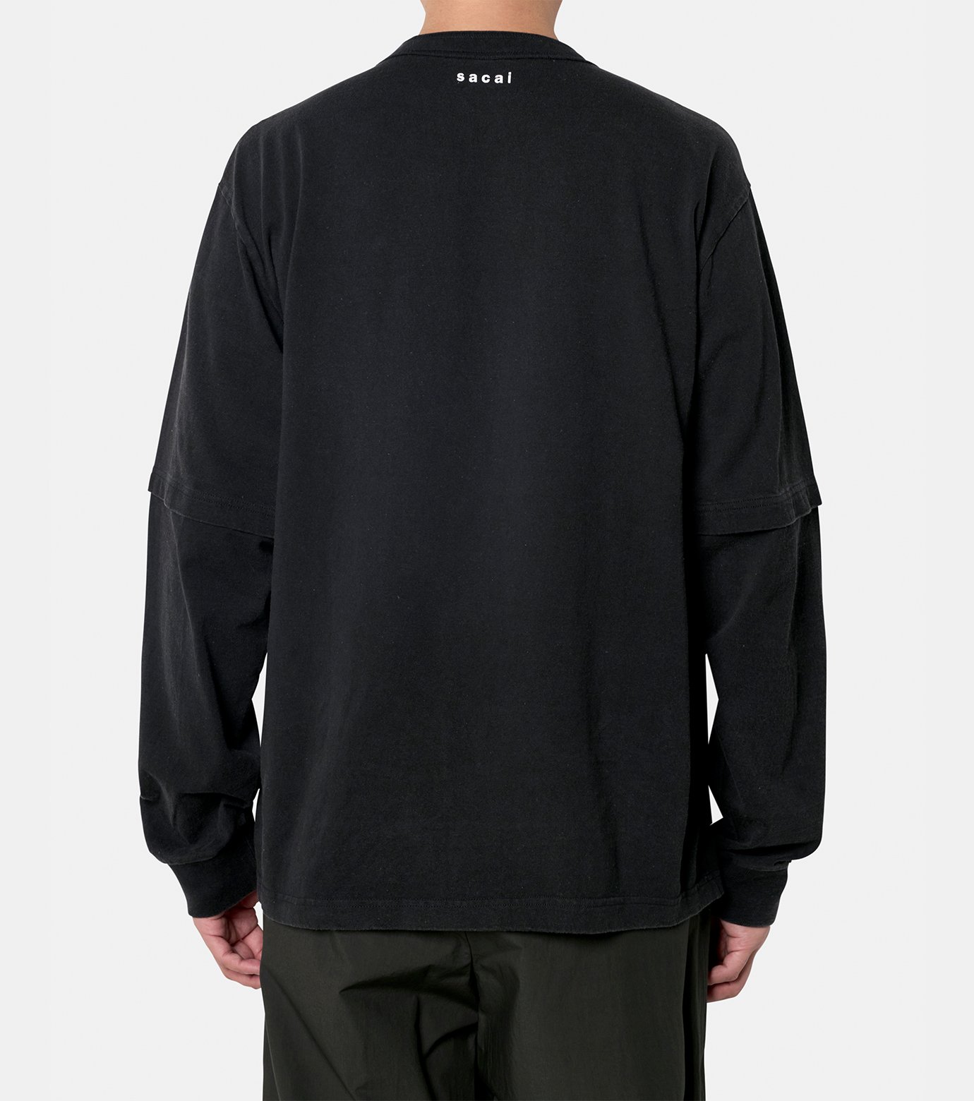 サカイ - sacai | Cotton Jersey L/S T-Shirt-Black-1の通販 | RESTIR