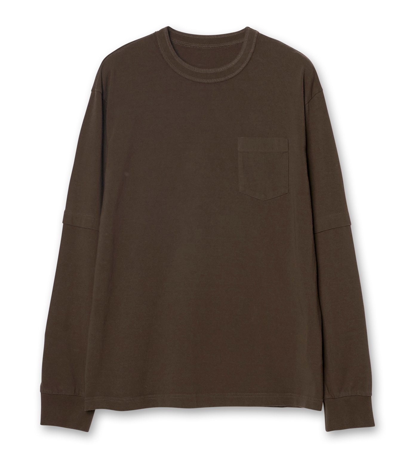 サカイ - sacai | Cotton Jersey L/S T-Shirt-Brown-1の通販 | RESTIR