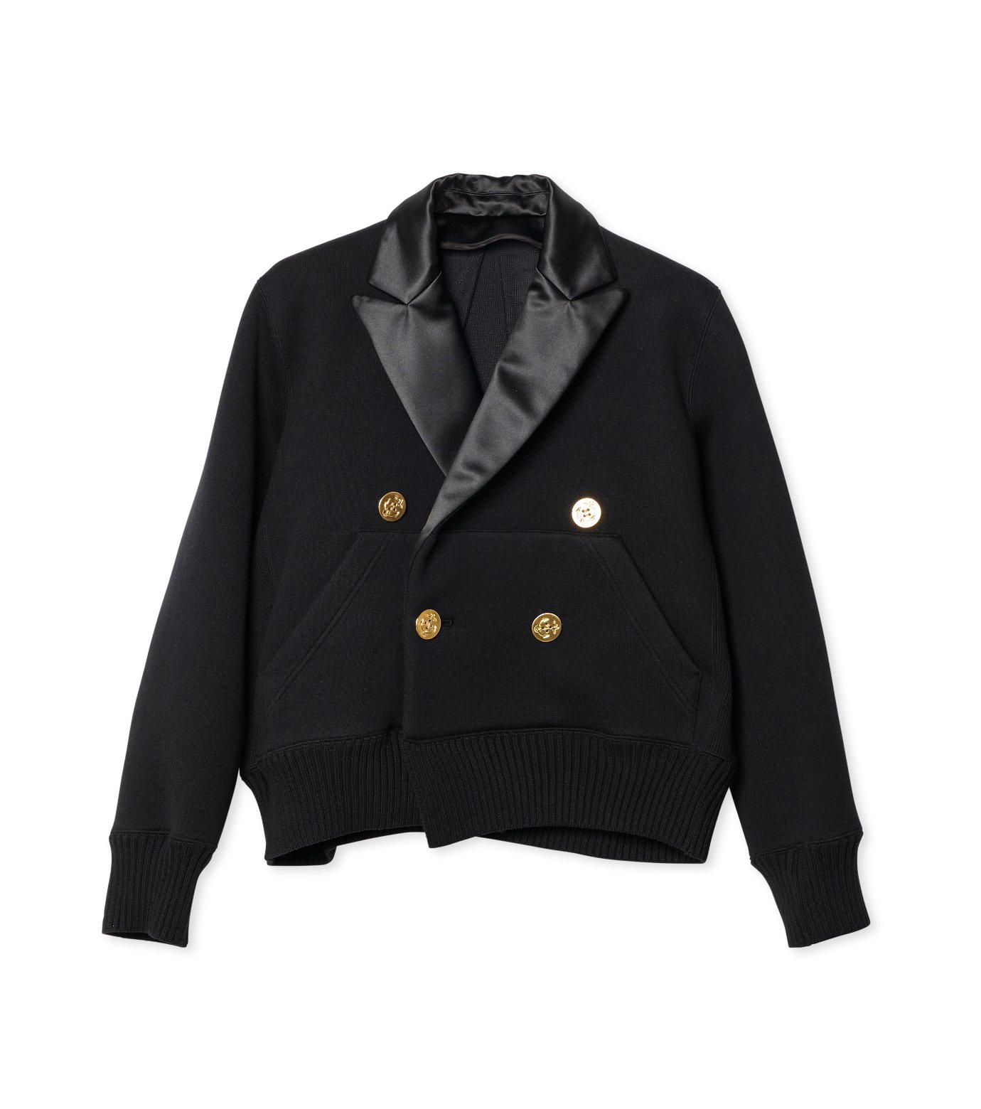 サカイ - sacai | Cotton Cashmere Knit Jacket-Black-1の通販