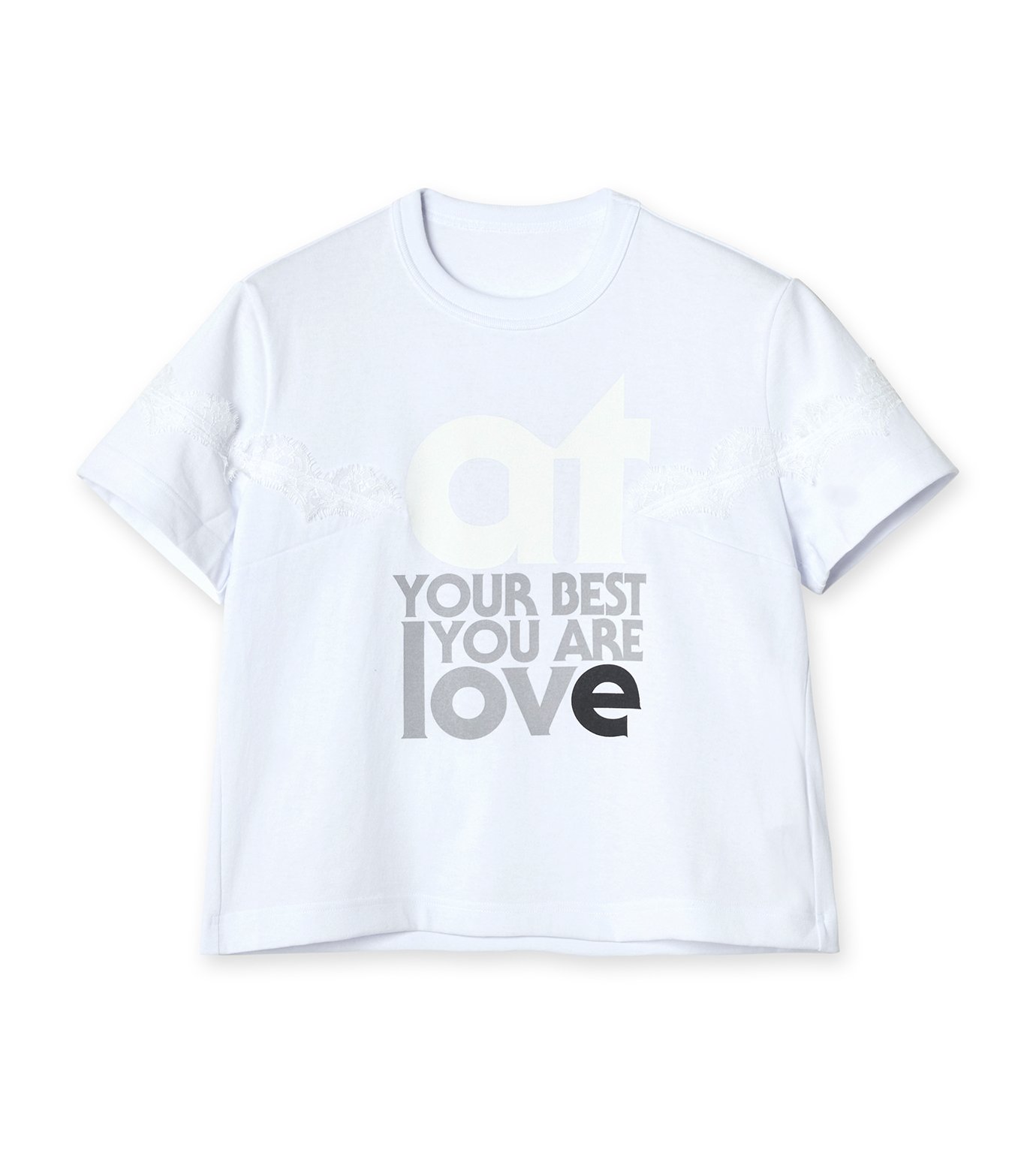 サカイ - sacai | Print T-Shirt w/Lace Trim-White-2の通販 | RESTIR