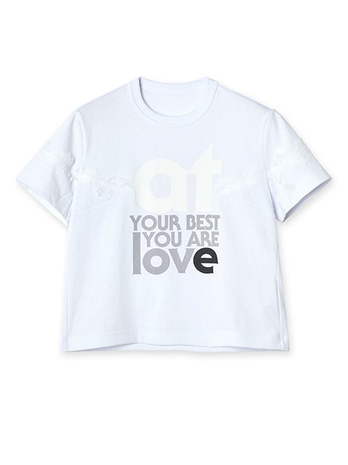 サカイ - sacai | Print T-Shirt w/Lace Trim-White-1の通販 | RESTIR