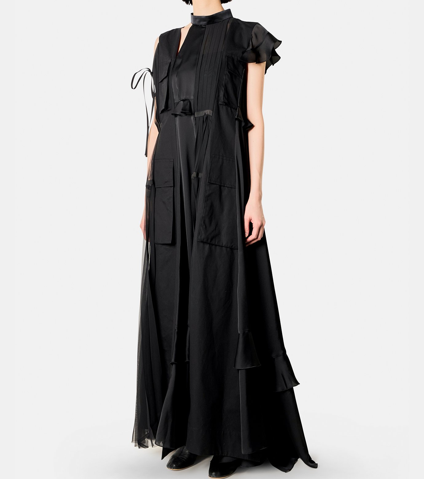 サカイ - sacai | Fabric Mix Maxi Dress-Black-1の通販 | RESTIR リステア