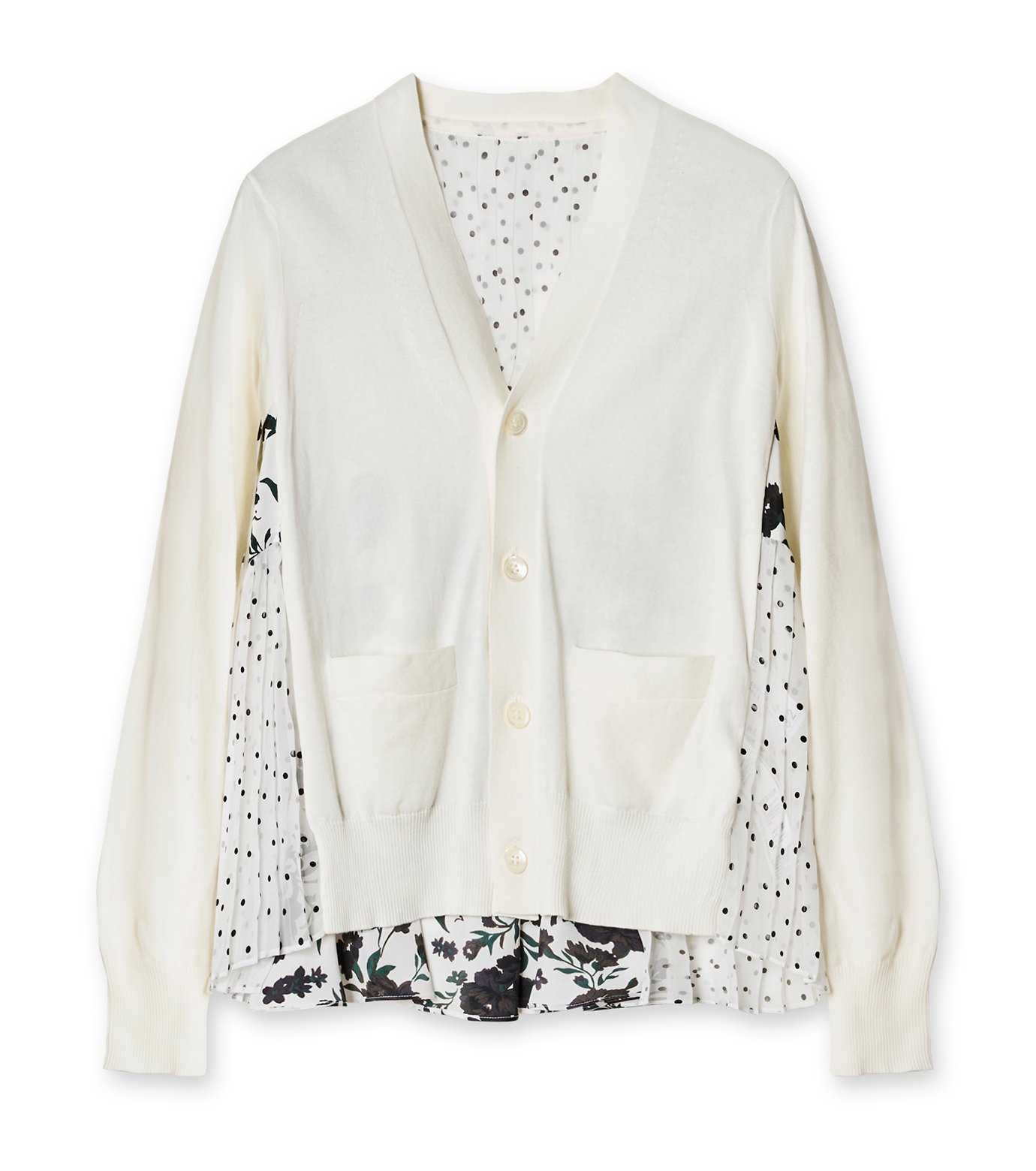 sacai - sacai カーディガン　白 サカイ - sacai | Pattern Mix Cardigan-White-2の通販 | RESTIR リステア