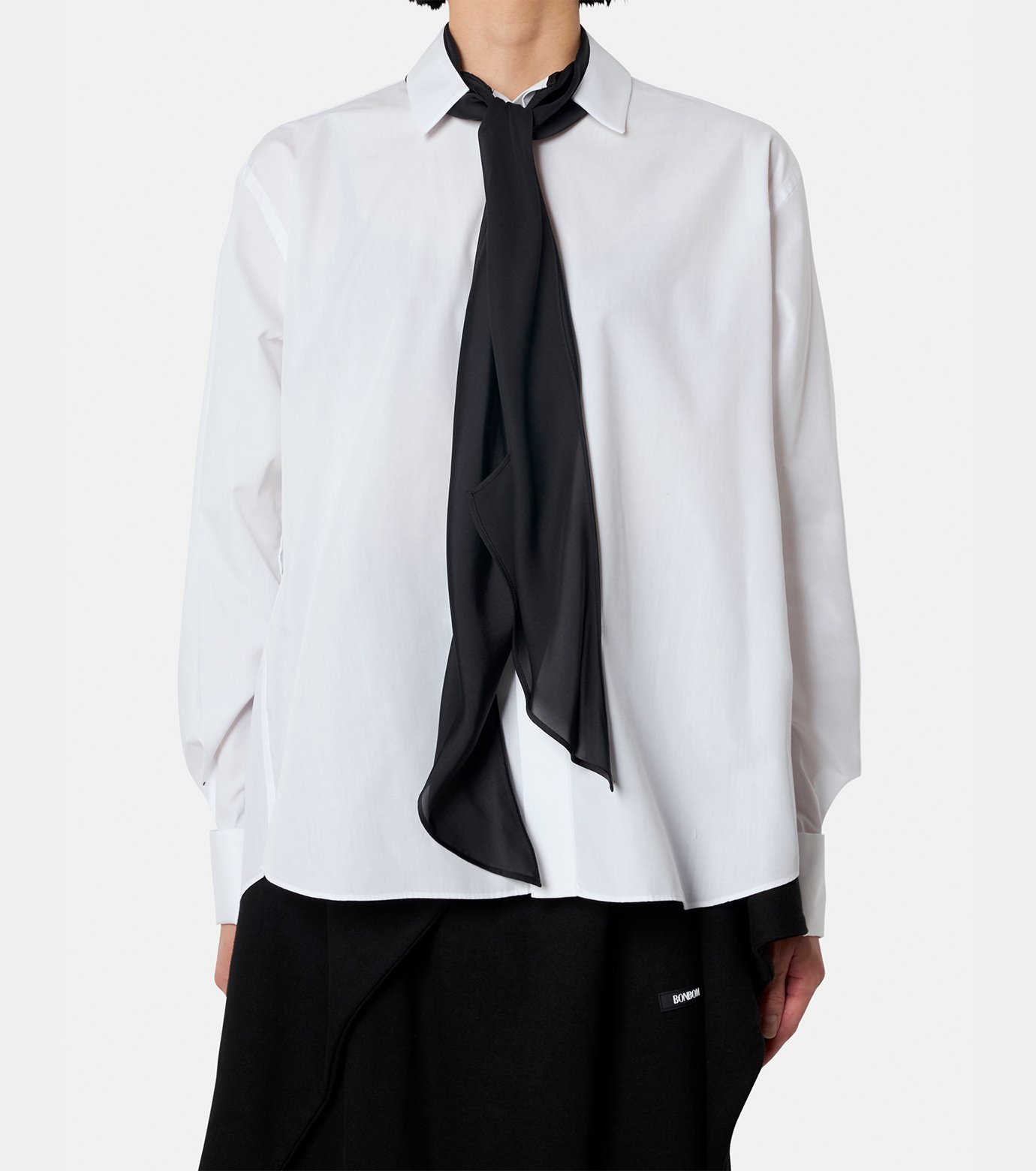サカイ - sacai | Poplin Shirt w/Satin Tie-White-1の通販 | RESTIR