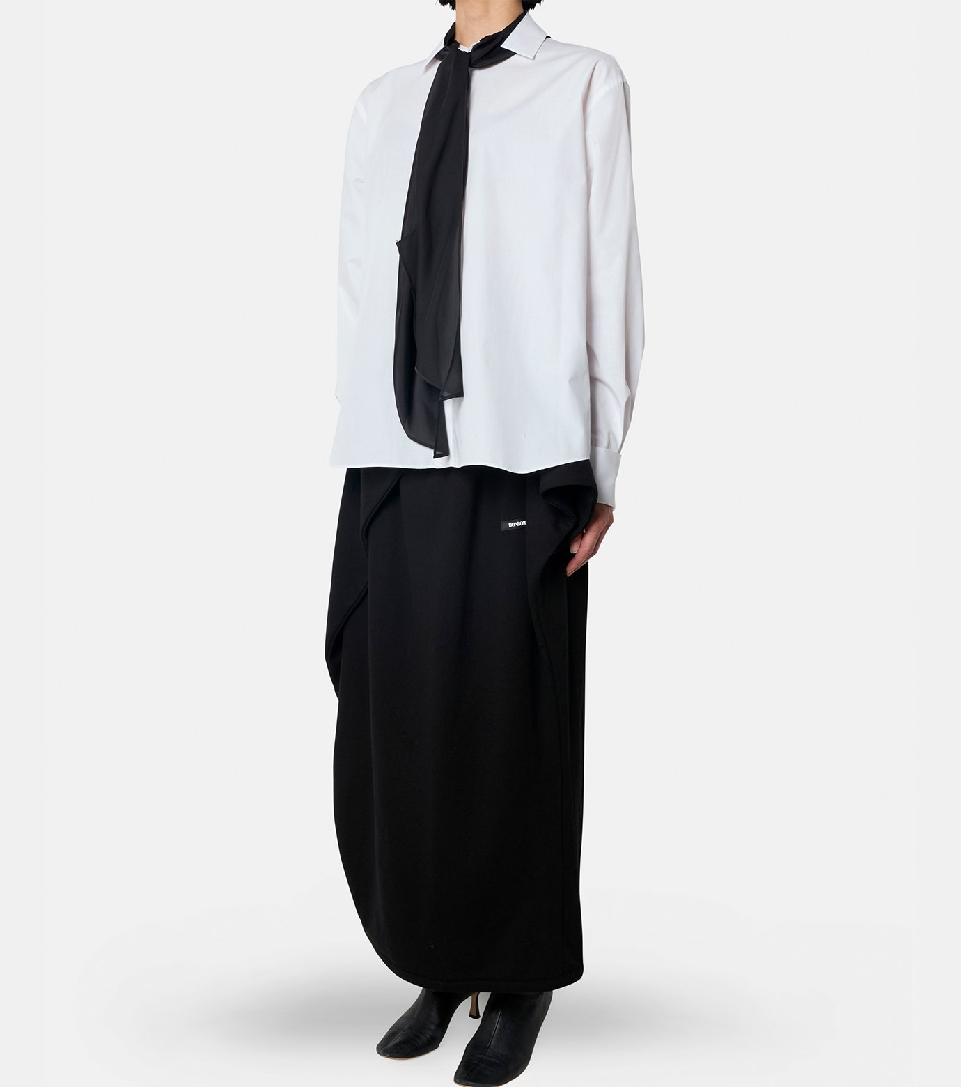 サカイ - sacai | Poplin Shirt w/Satin Tie-White-1の通販 | RESTIR