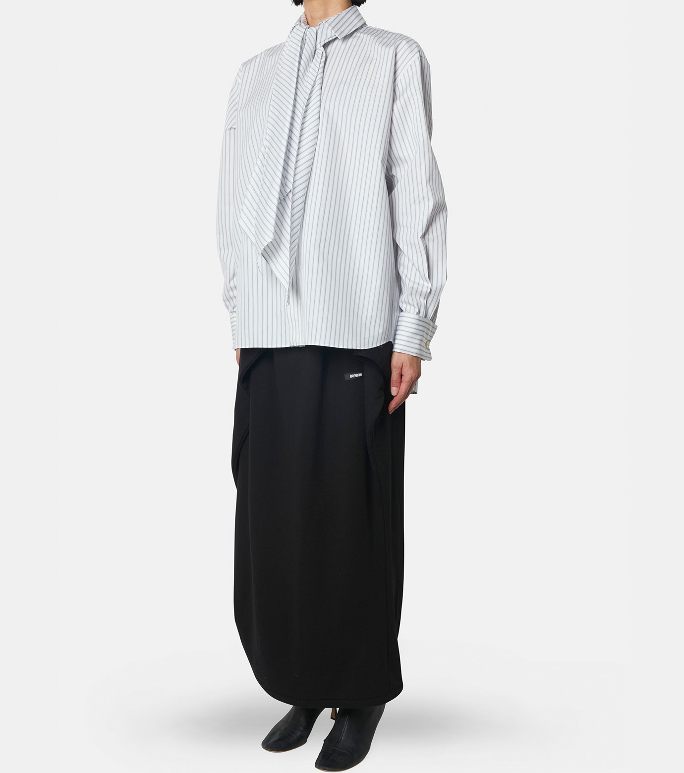 サカイ - sacai | Poplin Shirt w/Poplin Tie-Off White-1の通販