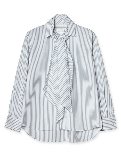 サカイ - sacai | Poplin Shirt w/Poplin Tie-Off White-1の通販